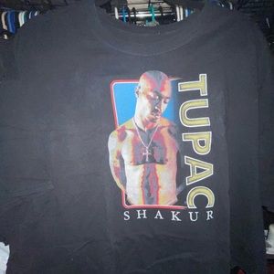 LAST CHANCE - Tupac cropped plus size 3xl tshirt